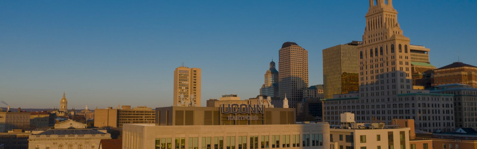 Skyline view of downtown Hartford.